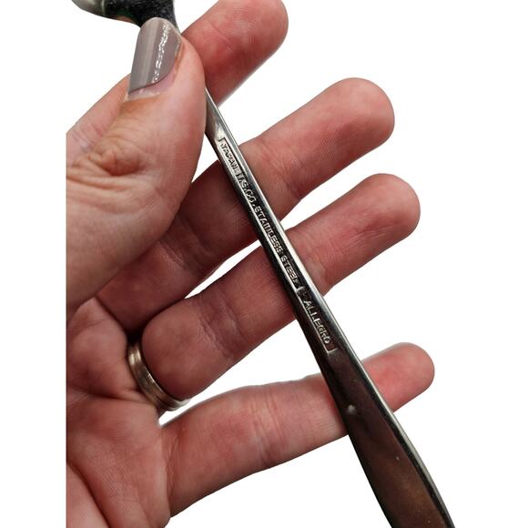 8 VTG National Parma NS Co Stainless Iced Tea Spoons 7 1/2" Japan - Picture 6 of 7